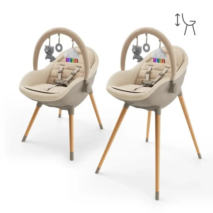 Стілець для годування Kinderkraft 2 в 1 Fini Up Beige (5902533930104) зображення 5
