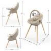 Стілець для годування Kinderkraft 2 в 1 Fini Up Beige (5902533930104) зображення 7