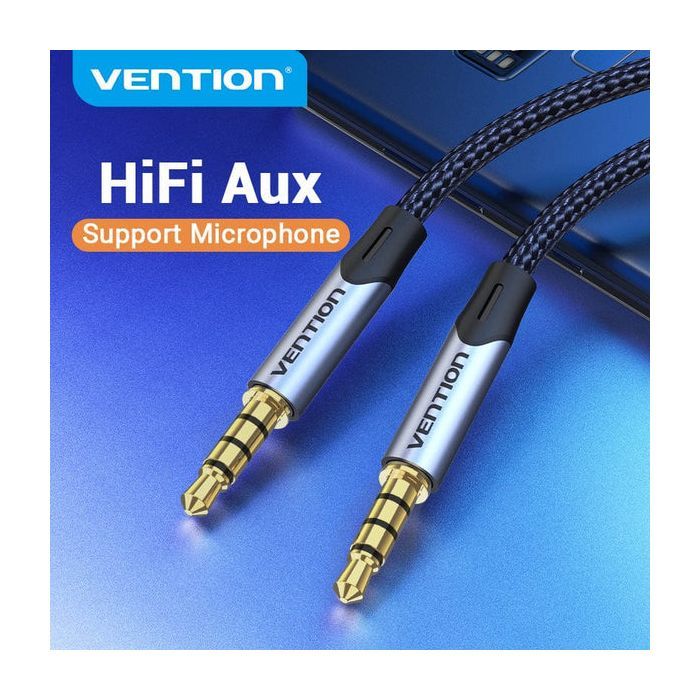 Кабель мультимедийный 3.5mm M to 3.5mm M 0.5m (4pin) gray Vention (BAQHD) изображение 7