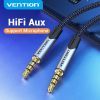 Кабель мультимедийный 3.5mm M to 3.5mm M 0.5m (4pin) gray Vention (BAQHD) изображение 7
