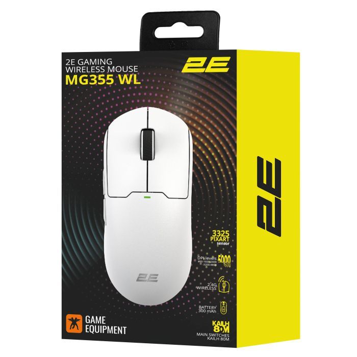 Мышка 2E MG355 WL Wireless/USB White (2E-MG355UWT-WL) изображение 8