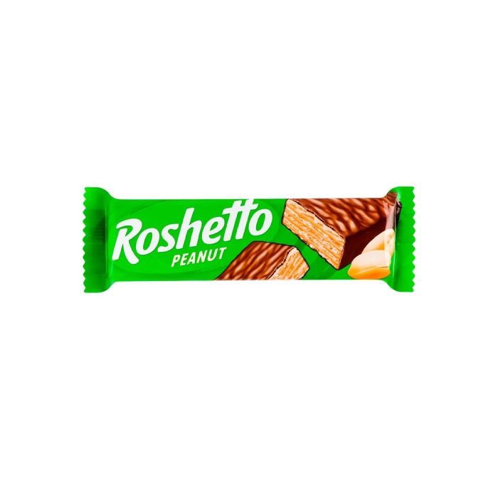 Батончик Roshen вафельний Roshetto Peanut глазурований 34 г (640377)