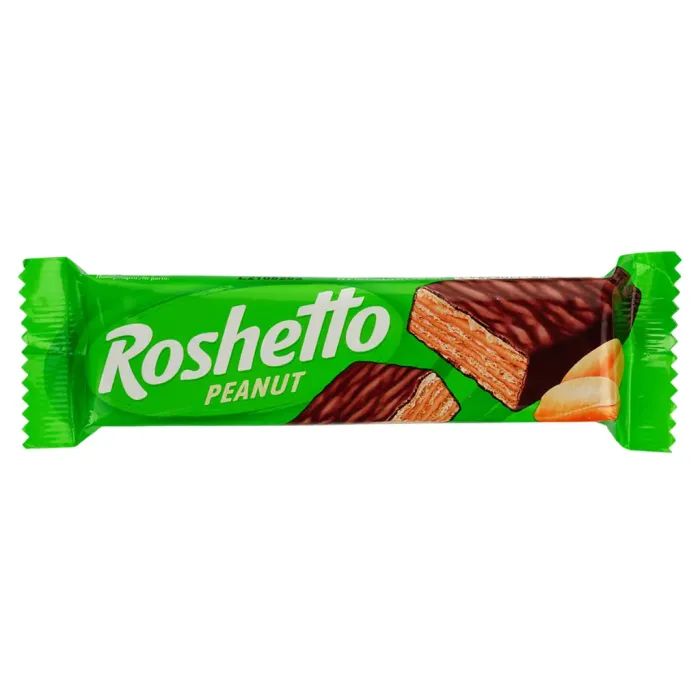 Батончик Roshen вафельний Roshetto Peanut глазурований 34 г (640377)