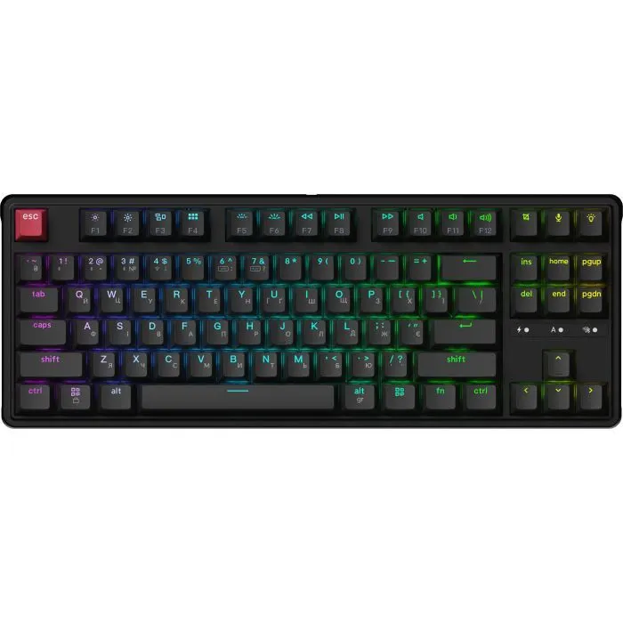 Клавиатура Keychron C3 Max Super Red Switch RGB Wireless/Bluetooth/USB UA Black (C3M-H1-UA)