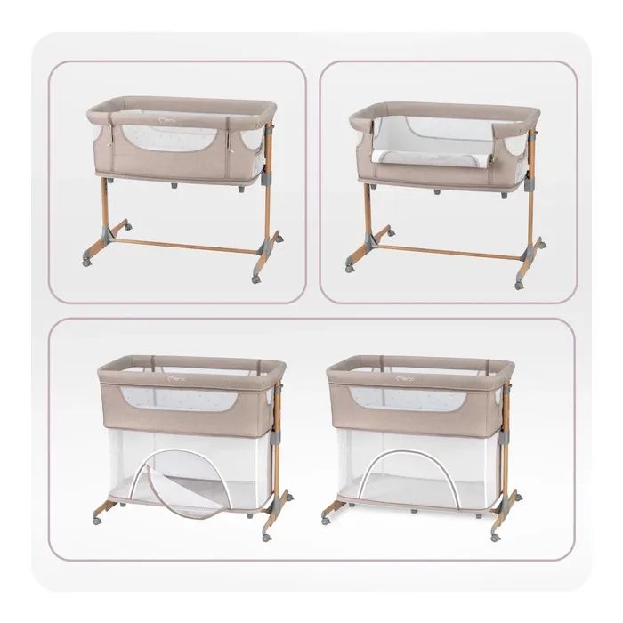 Кроватка MoMi приставное SMART BED, gray (LOZE00002) изображение 9
