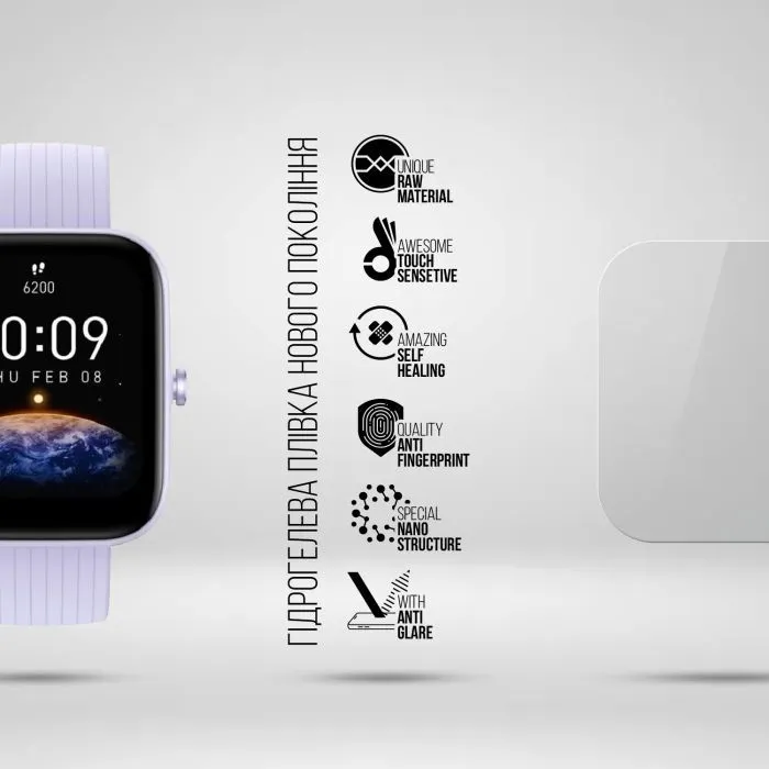 Пленка защитная Armorstandart Matte hydrogel Amazfit Bip 3/3 Pro 6 pcs (ARM91953) изображение 2