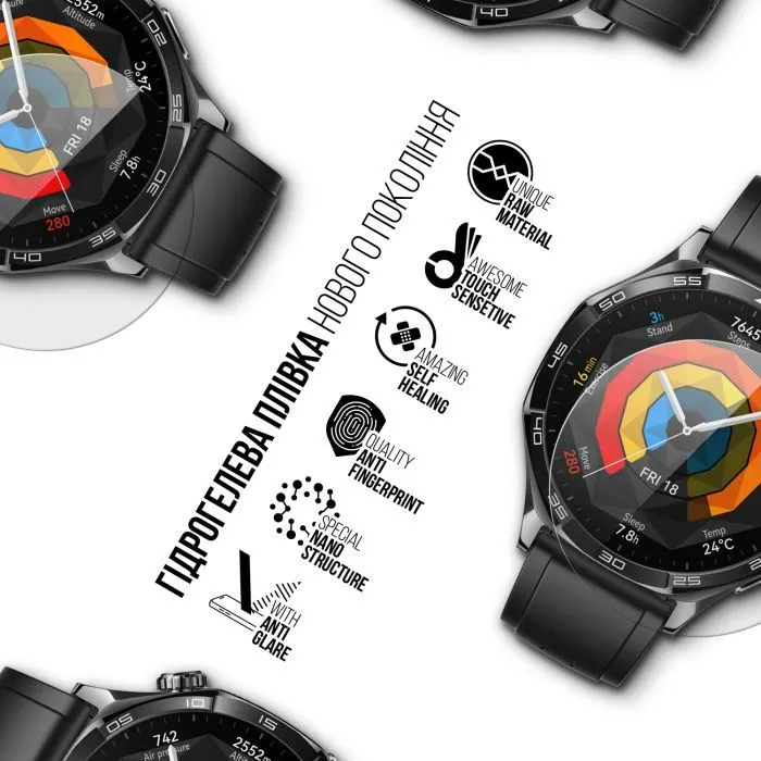 Плівка захисна Armorstandart Matte hydrogel Huawei GT2 (46mm) 6 pcs (ARM92144) зображення 2