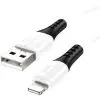 Дата кабель USB 2.0 AM to Lightning 1.0m 2.4A silicone X82 white HOCO (6931474768544) изображение 2