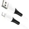 Дата кабель USB 2.0 AM to Lightning 1.0m 2.4A silicone X82 white HOCO (6931474768544) изображение 3