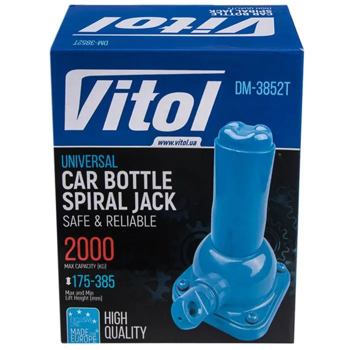 Домкрат Vitol DM-3852T/ST-107B, механічний, 2т, min 180мм, max 385мм (DM-3852T) зображення 8