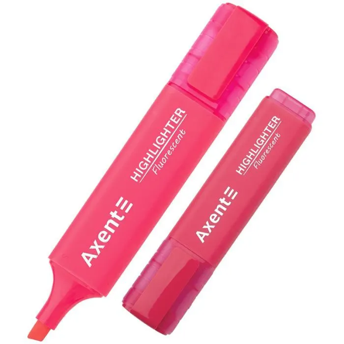 Маркер Axent Highlighter 2537-A, 1-5 мм клиноп. розовый (2537-10-A)
