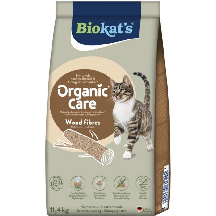 Наполнитель для туалета Biokat's Organic Care деревянный 8 л/3 кг. (4002064617503)