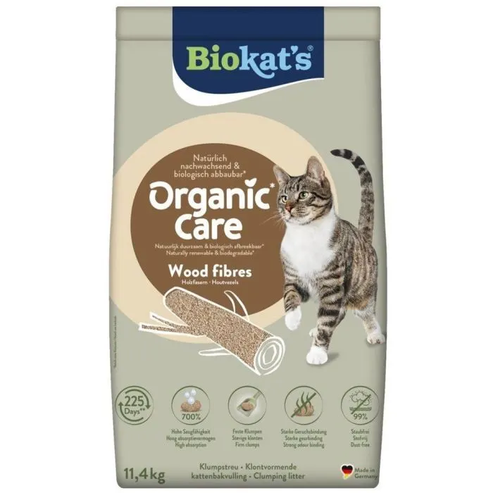 Наполнитель для туалета Biokat's Organic Care деревянный 30 л/11.4 кг (4002064617510) изображение 7