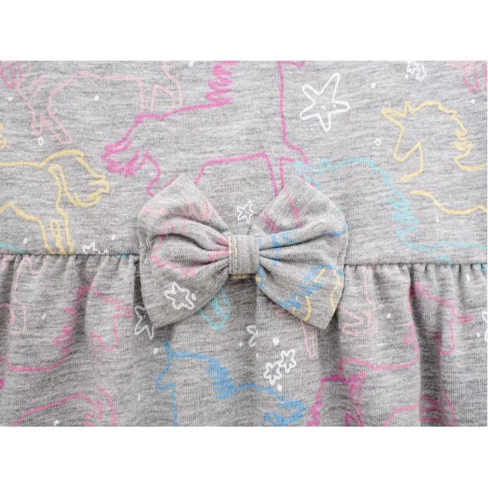 Платье детское Lovetti трикотажное (5758-70-128G-gray) изображение 3