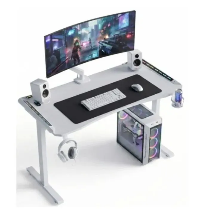 Комп'ютерний стіл GT Racer T-1452 White (T-1452 (140x60x73) White) зображення 5