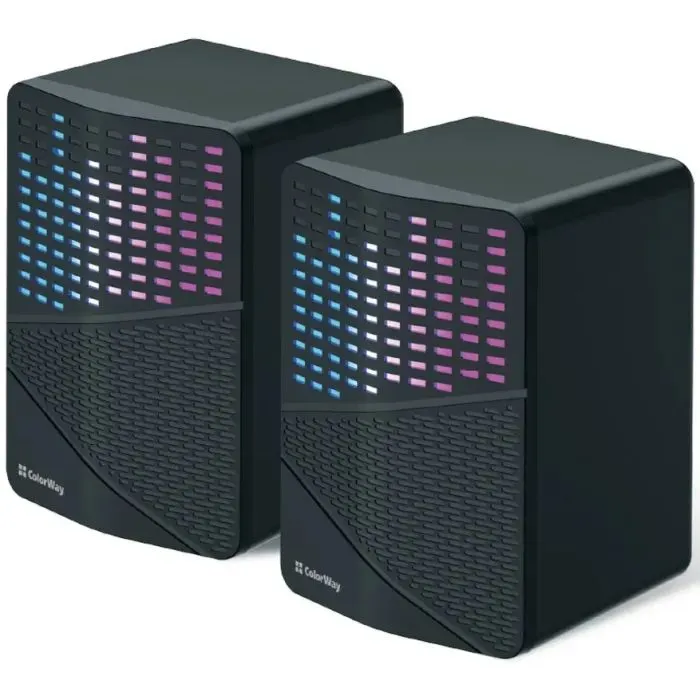 Акустическая система ColorWay SoundWave 2.0 RGB USB Black (CW-SPU06BK)