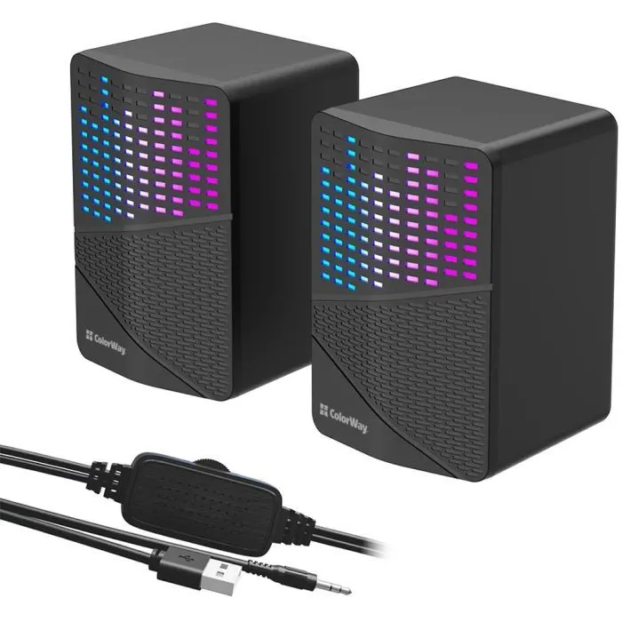 Акустическая система ColorWay SoundWave 2.0 RGB USB Black (CW-SPU06BK) изображение 3