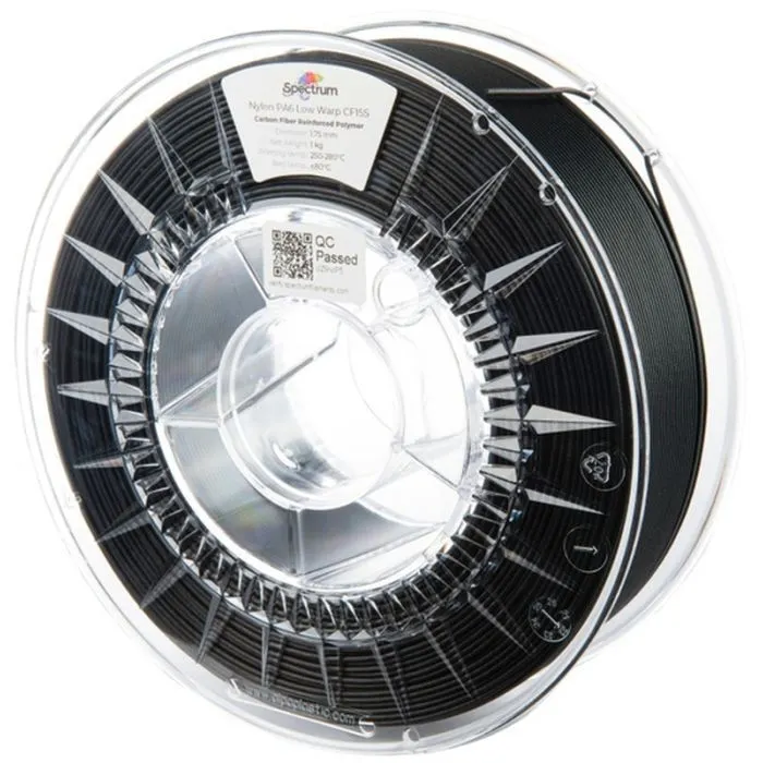 Пластик для 3D-принтера Spectrum Nylon PA6 Low Warp CF15S 1.75mm Black 1kg (80720)
