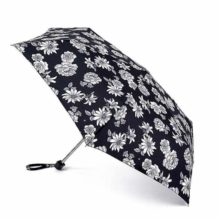 Парасоля Fulton L340 Miniflat-2 Black and White Floral (L340-037744)