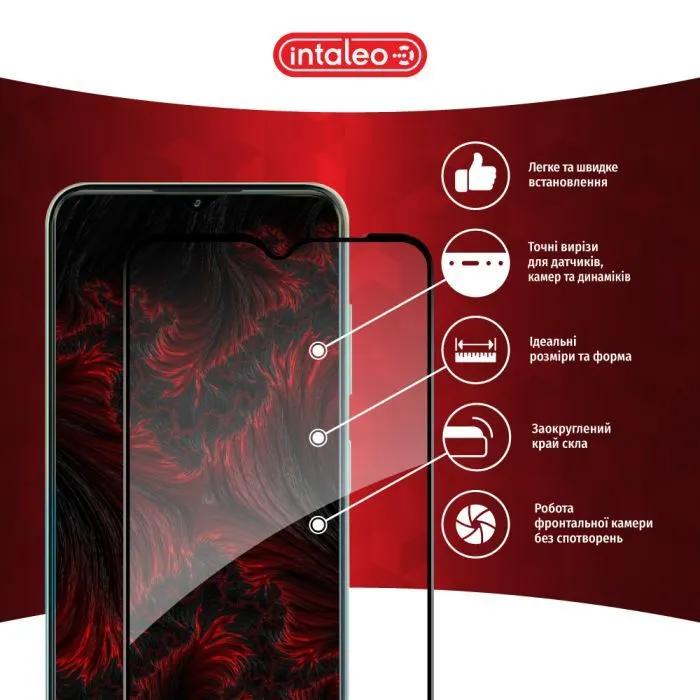 Скло захисне Intaleo Full Glue ZTE Blade V50 Design Black (1283126620706) зображення 3