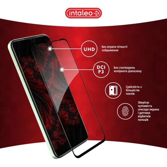 Скло захисне Intaleo Full Glue ZTE Blade V50 Design Black (1283126620706) зображення 4