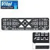 Рамка номерного знака Vitol з рельєфним написом RANGE ROVER (RN-VCH-15650-SR-RR-BN)