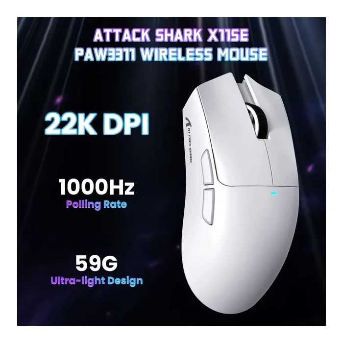 Мишка Attack Shark X11SE Wireless/Bluetooth Black (X11SEB_AS) зображення 2
