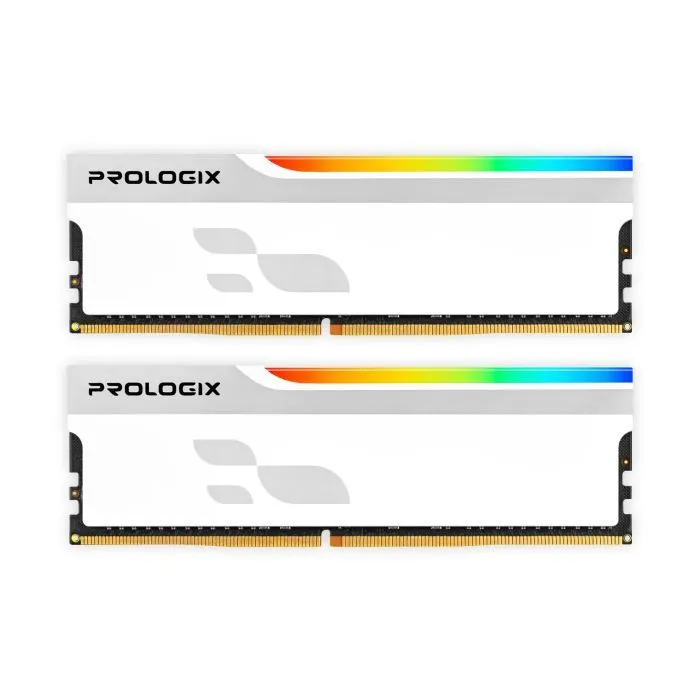 Модуль памяти для компьютера DDR4 16GB (2x8GB) 3200 MHz Onyx White RGB Prologix (PRO16GB3200YWR4K)