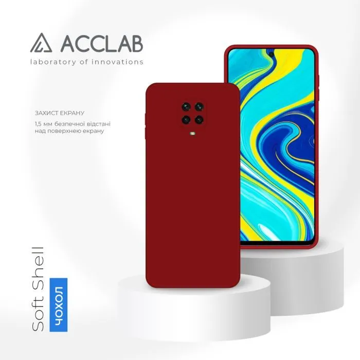 Чохол до мобільного телефона ACCLAB SoftShell Xiaomi Redmi Note 9S Red (1283126587450) зображення 4