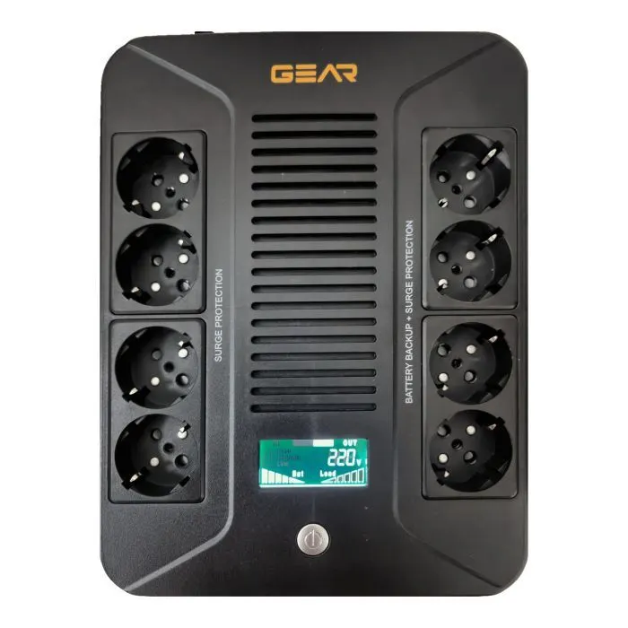 Пристрій безперебійного живлення GEAR GU-1000PLUS6 600W (GU-1000PLUS6)