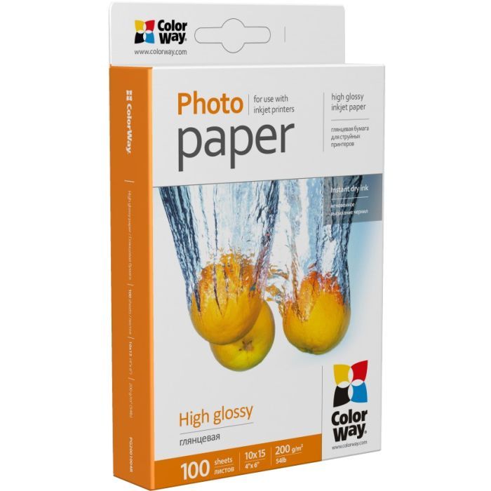 Фотобумага ColorWay 10x15 200г glossy, 100с (PG2001004R) изображение 2