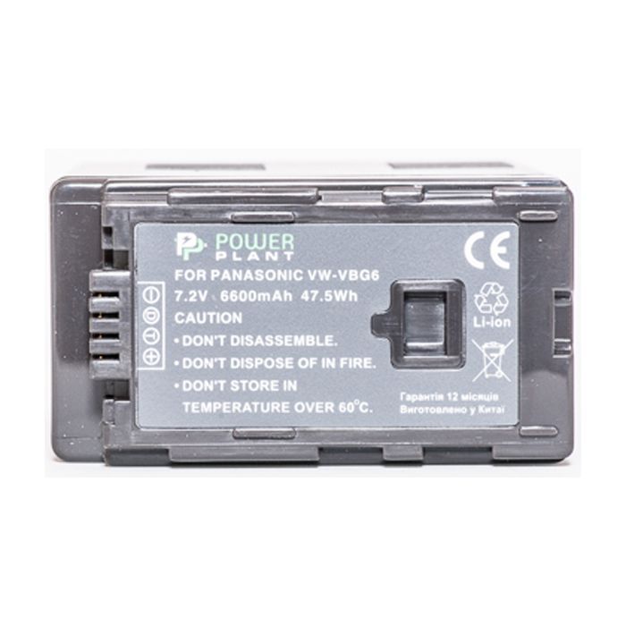 Аккумулятор к фото/видео PowerPlant Panasonic VW-VBG6 (DV00DV1279) изображение 2