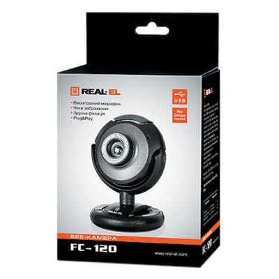 Веб-камера REAL-EL FC-120, black изображение 3