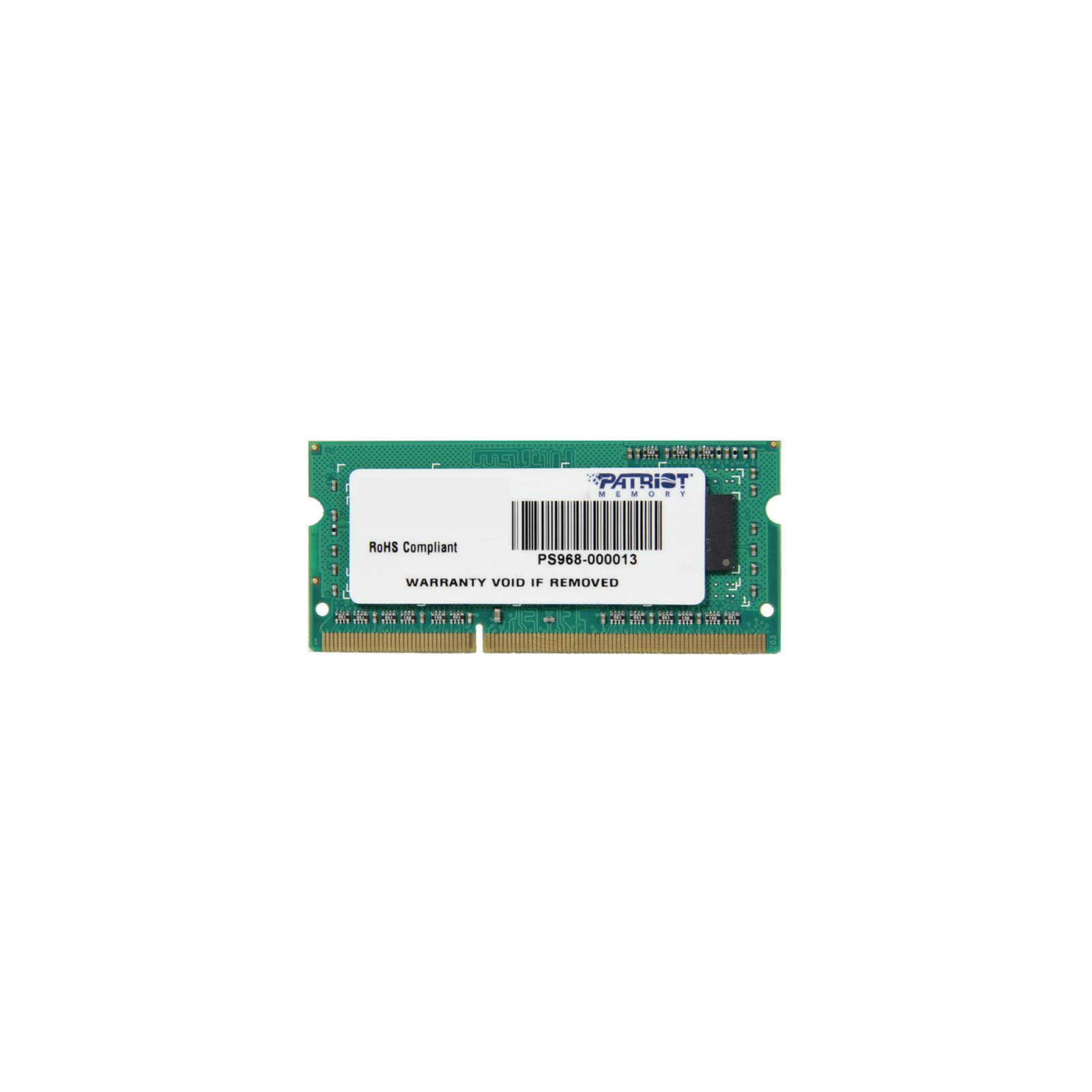 Модуль пам'яті для ноутбука SoDIMM DDR3 4GB 1333 MHz Patriot (PSD34G133381S)