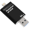 USB флеш накопитель PhotoFast 64GB i-Flashdrive EVO Plus Black USB3.0-microUSB/Lightning (EVOPLUS64GBU3) изображение 5