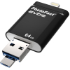 USB флеш накопитель PhotoFast 64GB i-Flashdrive EVO Plus Black USB3.0-microUSB/Lightning (EVOPLUS64GBU3)