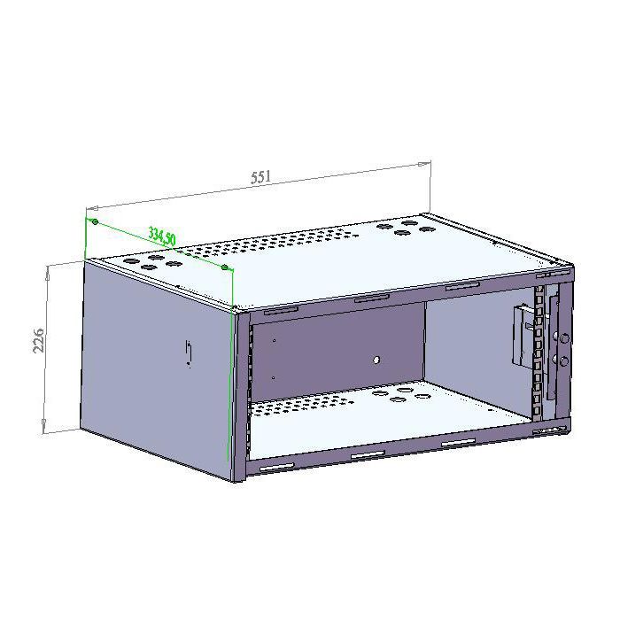 Шкаф настенный CSV 4U, 600*350 антивандальная (435-АВ) изображение 4