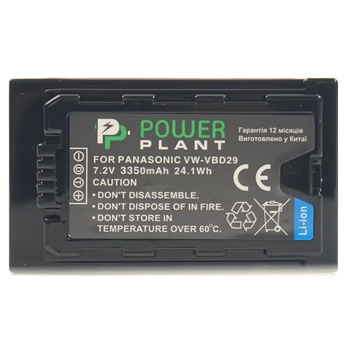 Аккумулятор к фото/видео PowerPlant Panasonic VW-VBD29, 3350mAh (CB970070) изображение 2