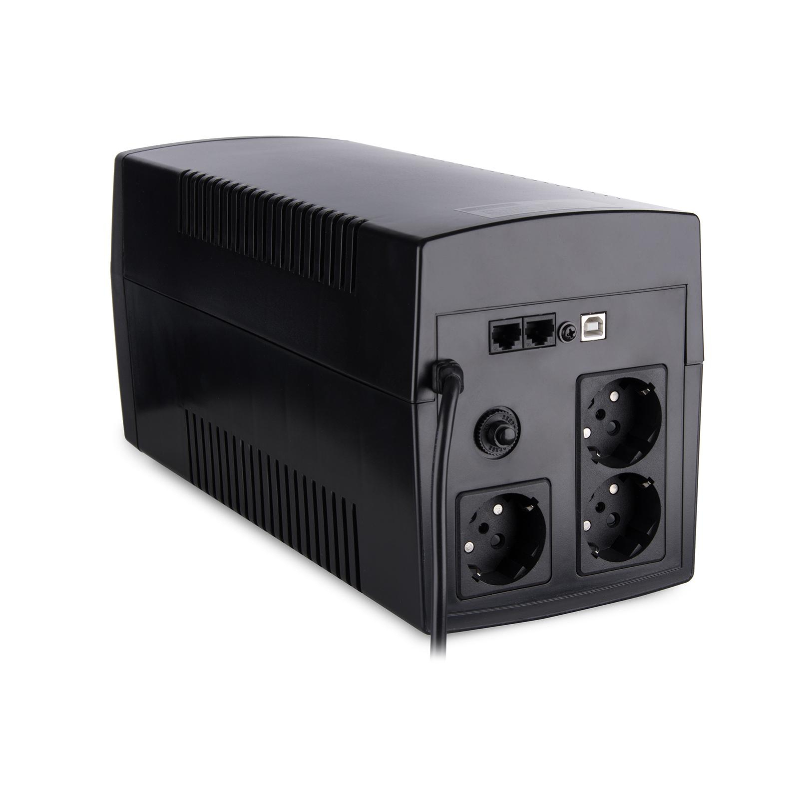 Пристрій безперебійного живлення Vinga LED 1500VA plastic case with USB (VPE-1500PU) зображення 5
