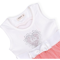 Платье детское Breeze сарафан с фатиновой юбкой и сердцем (10862-110G-peach) изображение 3