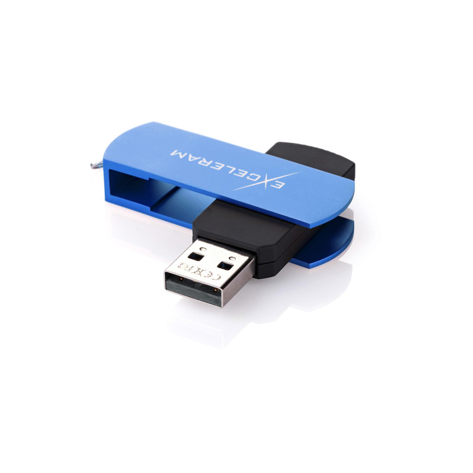 USB флеш накопитель eXceleram 16GB P2 Series Blue/Black USB 2.0 (EXP2U2BLB16) изображение 2