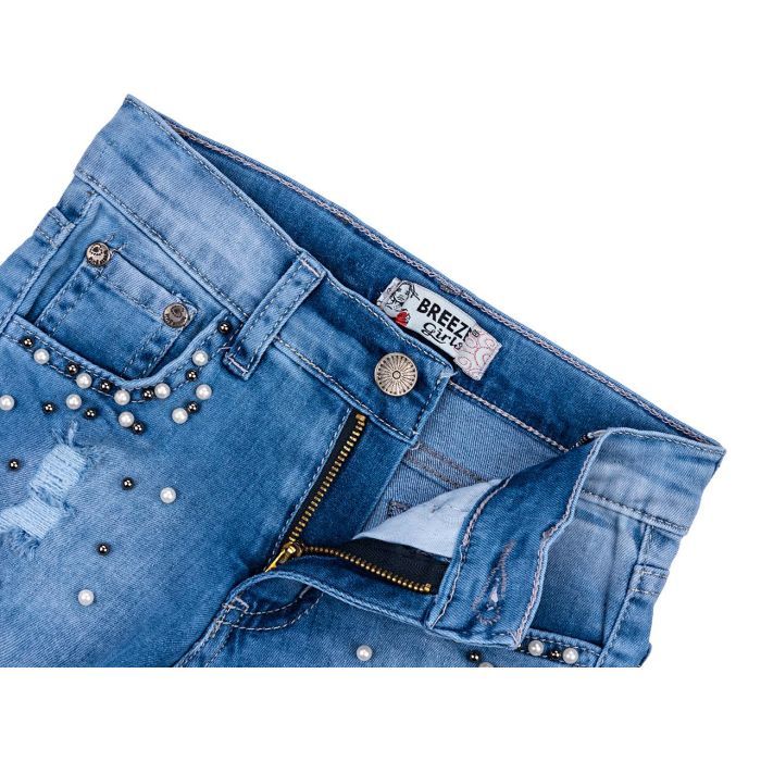 Шорти дитячі Breeze джинсові з намистинами (20139-116G-blue) зображення 3