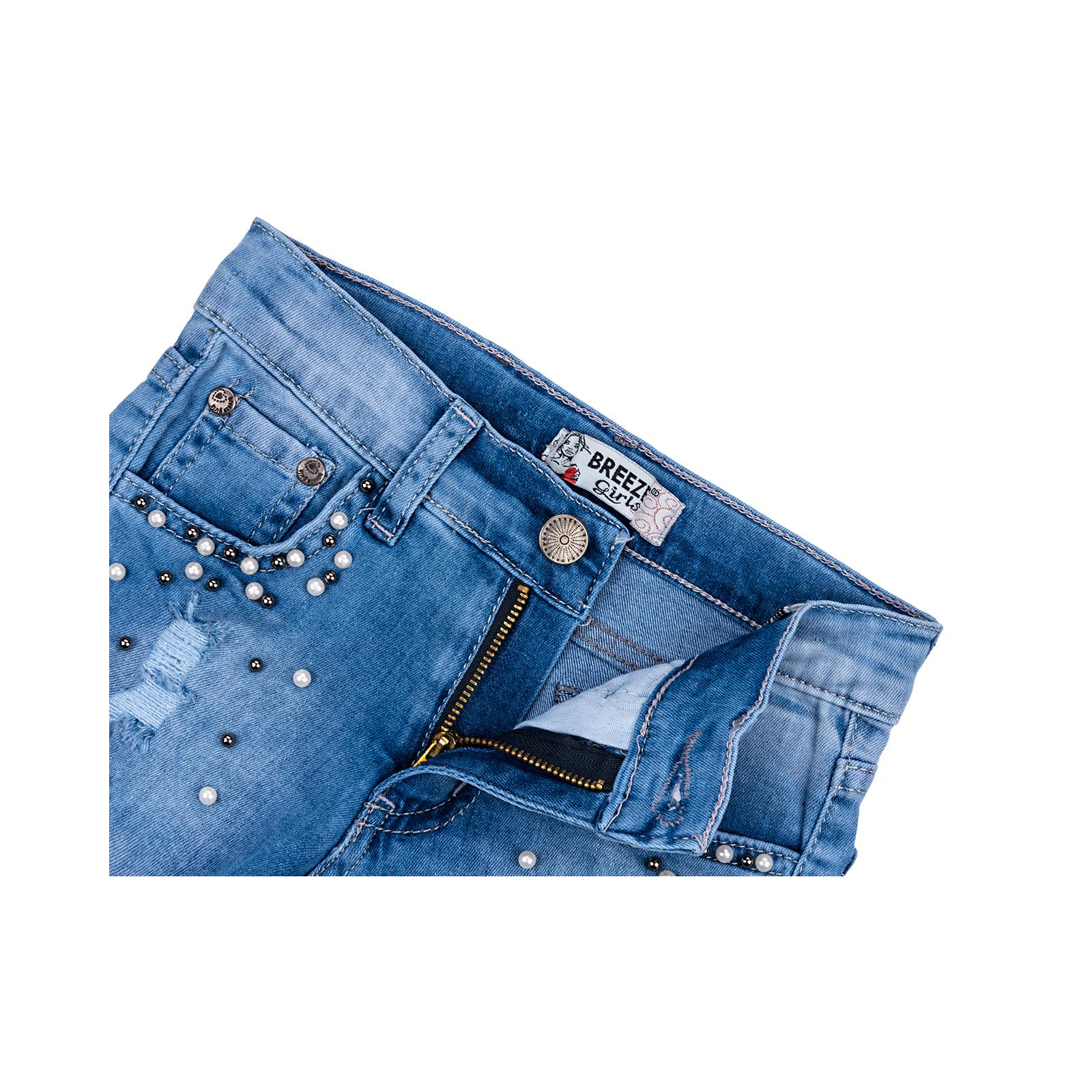 Шорты Breeze джинсовые с бусинами (20139-116G-blue) изображение 3