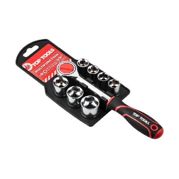 Набор инструментов Top Tools сменных торцевых головок 38D142, 3/8", 8 шт. (38D142)