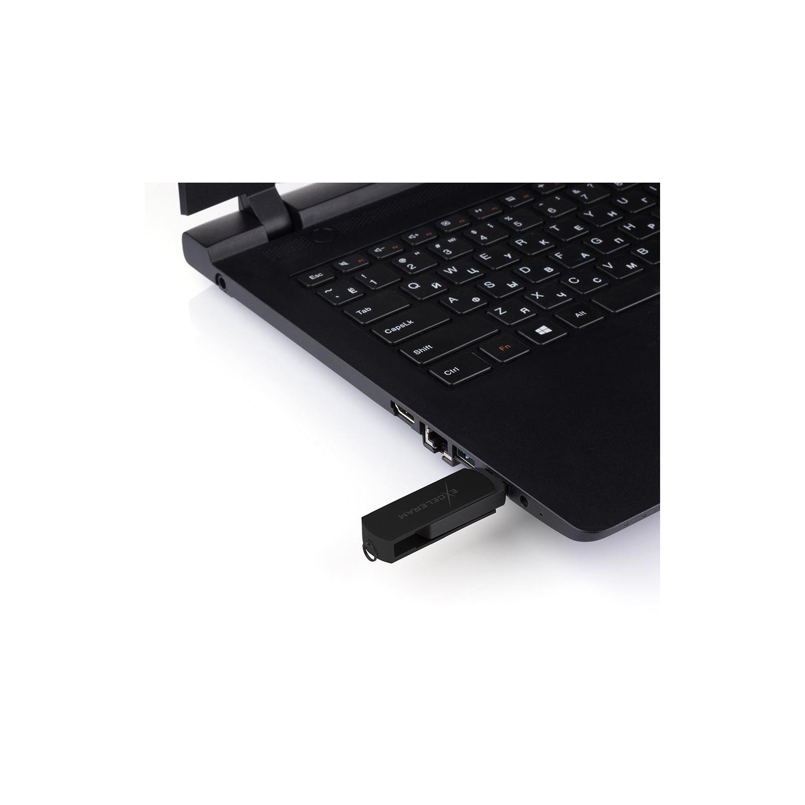 USB флеш накопичувач eXceleram 128GB P2 Series Black/Black USB 3.1 Gen 1 (EXP2U3BB128) зображення 7