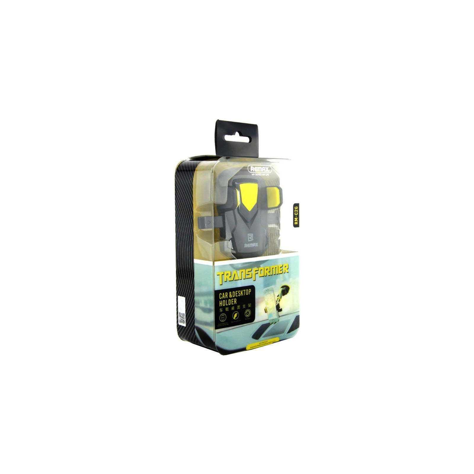 Универсальный автодержатель Remax Transformer Holder black+yellow (RM-C26-BLACK+YELLOW) изображение 8