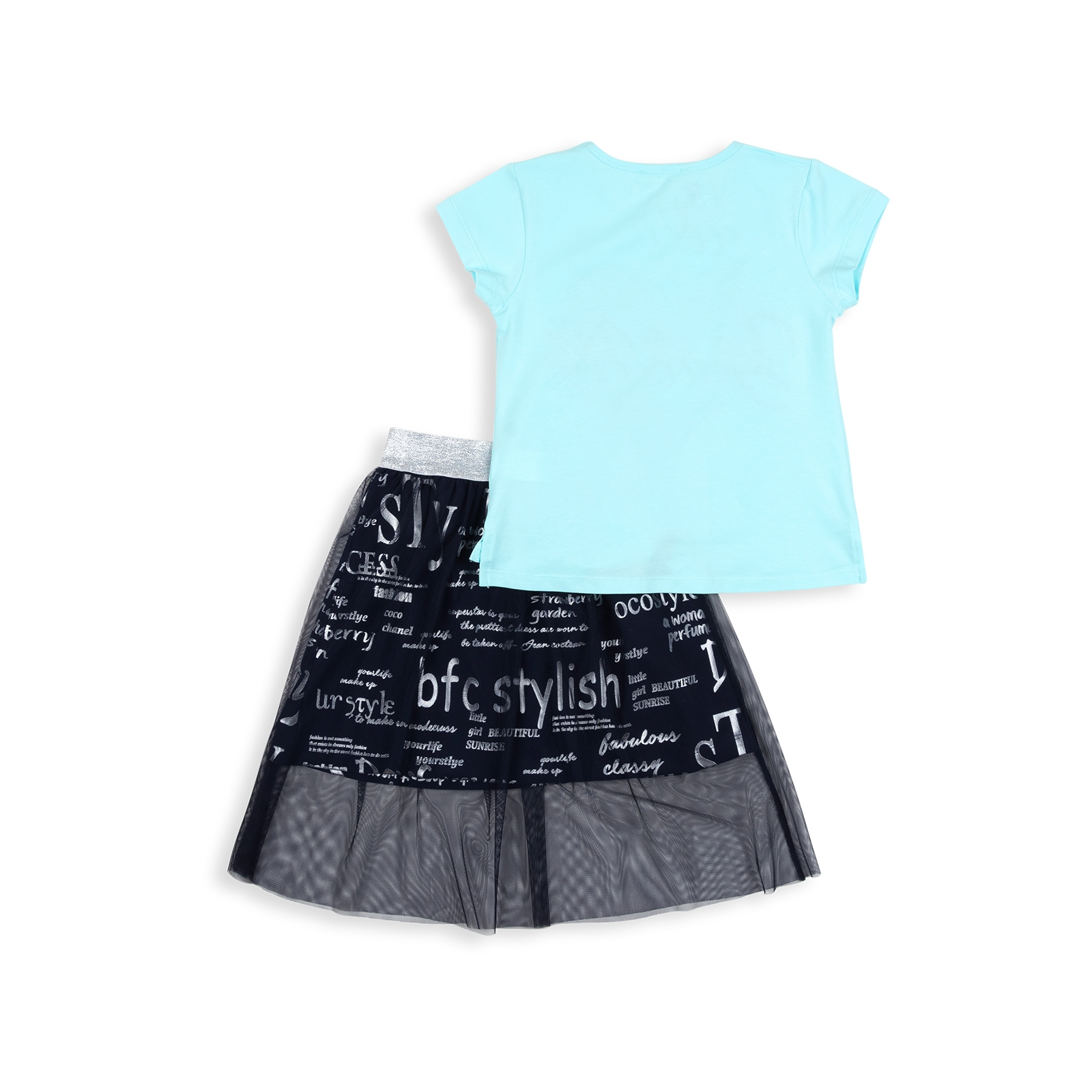 Набір дитячого одягу Breeze з серцем (12143-128G-blue) зображення 2