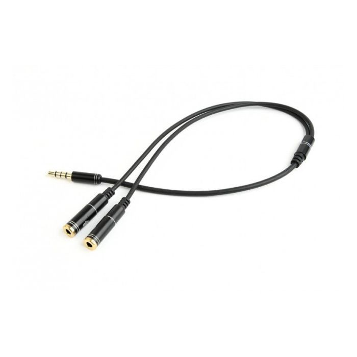 Кабель мультимедийный Jack 3.5mm M to 2 x Jack 3.5mm F (4pin) Cablexpert (CCA-417M)