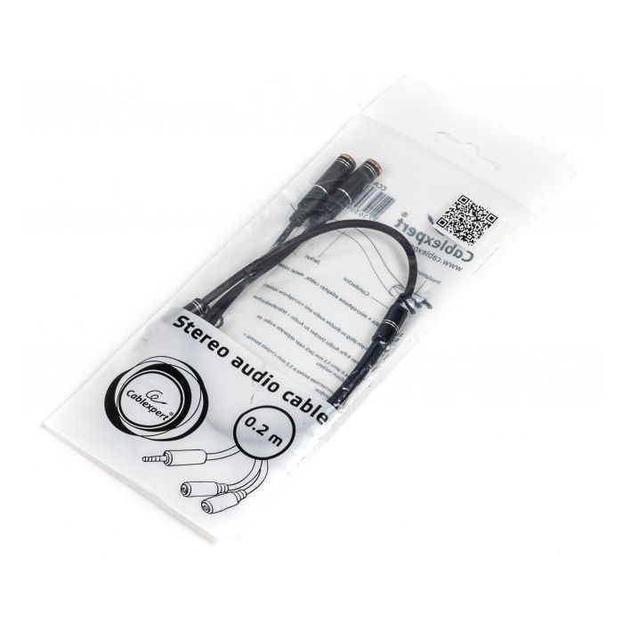 Кабель мультимедийный Jack 3.5mm M to 2 x Jack 3.5mm F (4pin) Cablexpert (CCA-417M) изображение 2