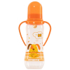 Пляшечка для годування Baby Team з латексною соскою і ручками 250 мл 0+ (1311_собачка_оранжевая)